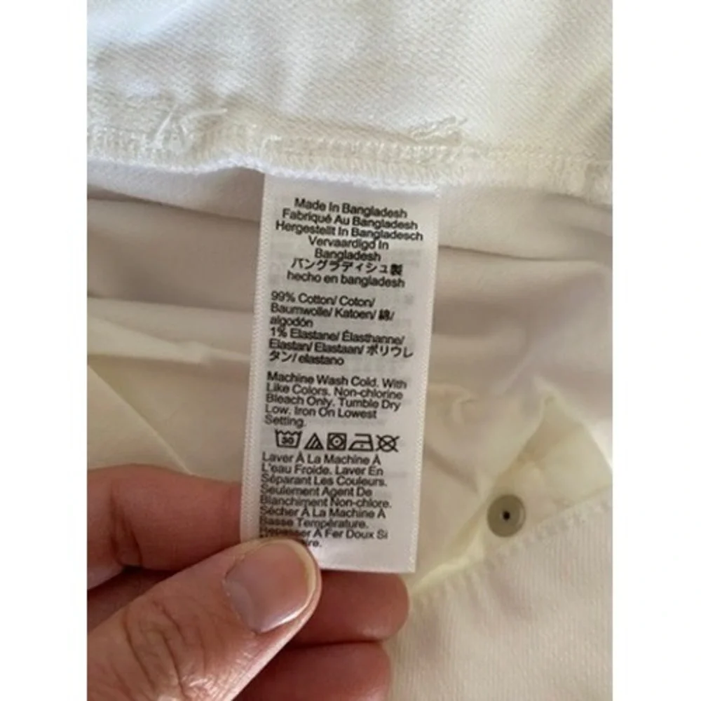 J. Crew Factory Slim Fit Flex White Denim Jeans Mens 32 x 34‎ AY186 Coastal Prep